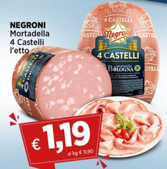 Coop Radenza NEGRONI Mortadella 4 Castelli offerta