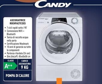 Unieuro CANDY ASCIUGATRICE ROEH9A2TCEXS offerta