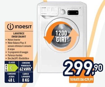 Unieuro INDESIT LAVATRICE EWE81284WIT offerta