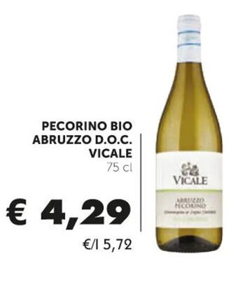 Spazio Conad PECORINO BIO ABRUZZO D.O.C. VICALE 75 cl offerta