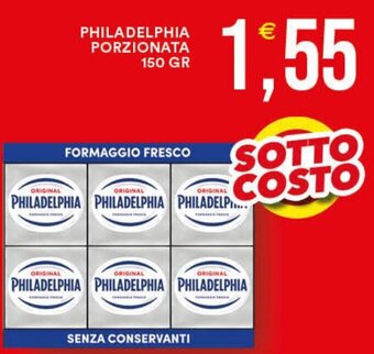 Vantaggio Cash&Carry PHILADELPHIA PORZIONATA 150 GR offerta