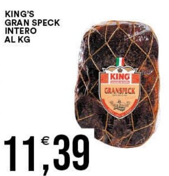 Vantaggio Cash&Carry KING'S GRAN SPECK INTERO AL KG offerta