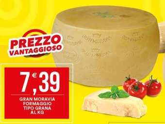 Vantaggio Cash&Carry GRAN MORAVIA FORMAGGIO TIPO GRANA AL KG offerta