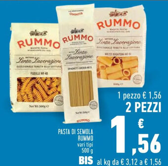 Conad PASTA DI SEMOLA RUMMO vari tipi 500 g offerta