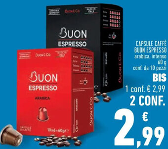 CAPSULE CAFFÈ BUON ESPRESSO arabica, intenso 60 g conf. da 10 pezzi