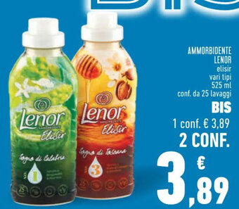 Conad AMMORBIDENTE LENOR elisir vari tipi 525 ml conf. da 25 lavaggi BIS offerta