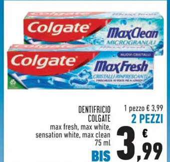 Conad DENTIFRICIO COLGATE max fresh, max white, sensation white, max clean 75 ml offerta