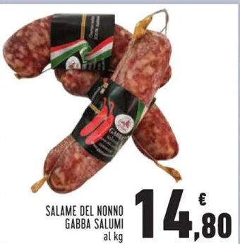 Conad SALAME DEL NONNO GABBA SALUMI al kg offerta
