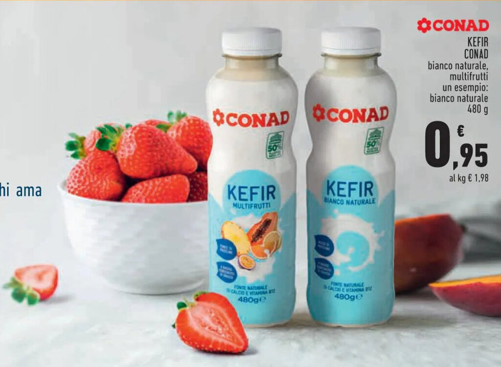 Offerta KEFIR CONAD bianco naturale, multifrutti un esempio bianco