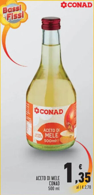 Conad ACETO DI MELE CONAD 500 ml offerta