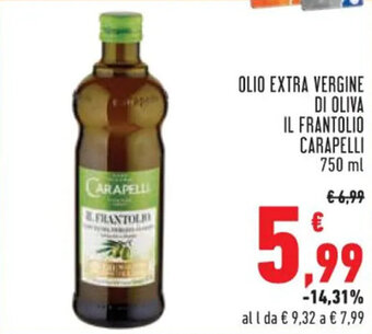 OLIO EXTRA VERGINE DI OLIVA IL FRANTOLIO CARAPELLI 750 ml