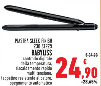 Conad PIASTRA SLEEK FINISH 230 ST225 BABYLISS offerta