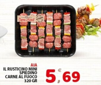 Premium Supermercati AIA IL RUSTICINO MINI SPIEDINO CARNE AL FUOCO 320 GR offerta