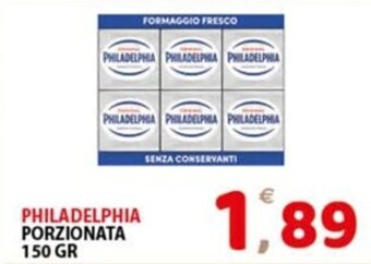 Premium Supermercati PHILADELPHIA PORZIONATA 150 GR offerta