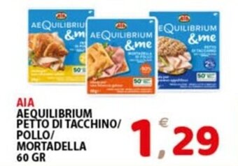 Premium Supermercati AIA AEQUILIBRIUM PETTO DI TACCHINO/ POLLO/ MORTADELLA 60 GR offerta