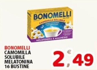 Premium Supermercati BONOMELLI CAMOMILLA SOLUBILE MELATONINA 16 BUSTINE offerta