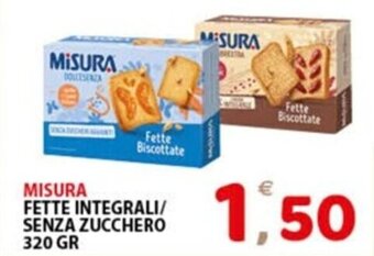MISURA FETTE INTEGRALI/ SENZA ZUCCHERO 320 GR