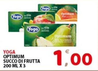 Premium Supermercati YOGA OPTIMUM SUCCO DI FRUTTA 200 ML X 3 offerta