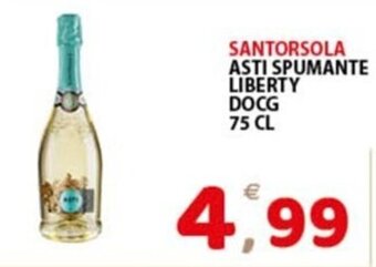 Premium Supermercati SANTORSOLA ASTI SPUMANTE LIBERTY DOCG 75 CL offerta
