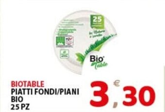 BIOTABLE PIATTI FONDI/PIANI BIO 25 PZ