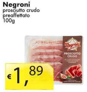 Sugros Negroni prosciutto crudo preaffettato 100g offerta