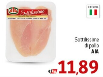 Spak Supermercati Sottilissime di pollo AIA offerta
