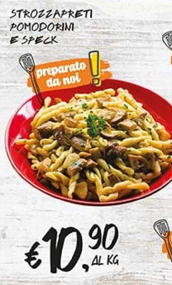 èccoMI STROZZAPRETI POMODORINI E SPECK offerta