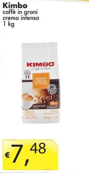 Sugros Kimbo caffè in grani crema intensa 1 kg offerta