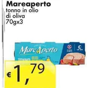 Sugros Mareaperto tonno in olio di oliva 70gx3 offerta