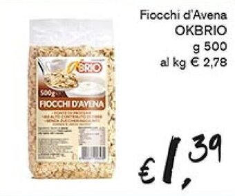 èccoMI Fiocchi d'Avena OKBRIO g 500 offerta