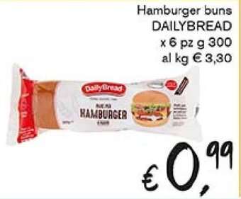èccoMI Hamburger buns DAILYBREAD x 6 pz g 300 offerta