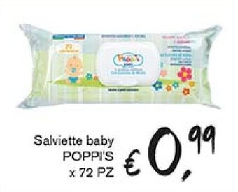 èccoMI Salviette baby POPPI'S x 72 PZ offerta