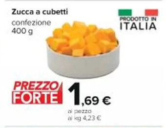 Carrefour Iper Zucca a cubetti 400 g offerta