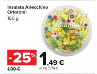 Carrefour Iper Insalata Arlecchino Ortoromi 150 g offerta