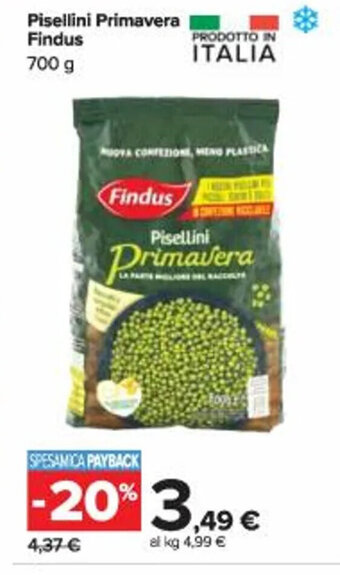 Carrefour Iper Pisellini Primavera Findus 700 g offerta