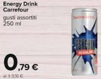 Carrefour Iper Energy Drink Carrefour gusti assortiti 250 ml offerta