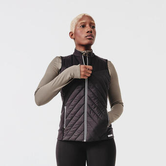 Decathlon Gilet running donna warm nero offerta