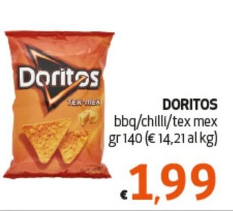 DORITOS bbq/chilli/tex mex gr 140