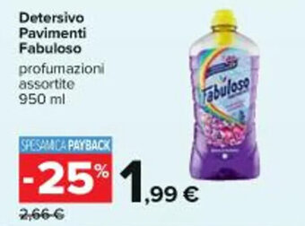 Carrefour Iper Detersivo Pavimenti Fabuloso 950 ml offerta