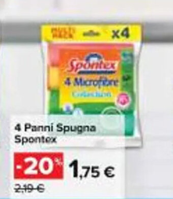 Carrefour Iper 4 Panni Spugna Spontex offerta