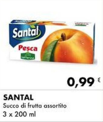 SANTAL Succo di frutta assortito 3 x 200 ml