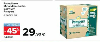 Pannolino o Mutandino Jumbo Baby Dry Pampers