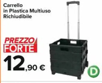 Carrefour Iper Carrello in Plastica Multiuso Richiudibile offerta