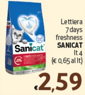Spak Supermercati Lettiera 7days freshness SANICAT lt 4 offerta