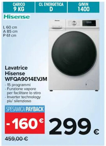 Lavatrice Hisense WFQA9014EVJM