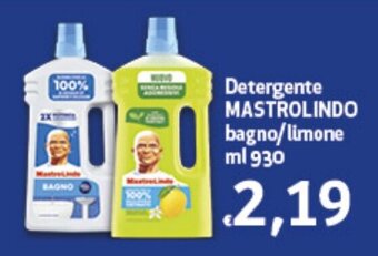 Spak Supermercati Detergente MASTROLINDO bagno/limone ml 930 offerta