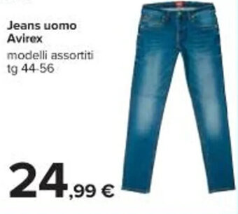 Carrefour Iper Jeans uomo Avirex 44-56 offerta