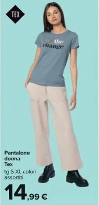 Carrefour Iper Pantalone donna Tex S-XL offerta