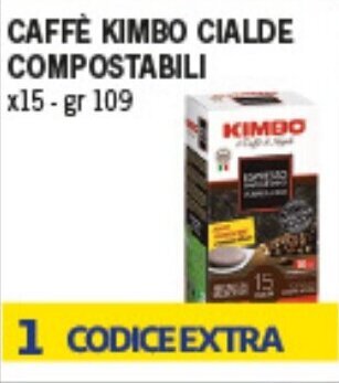 Spak Supermercati CAFFÈ KIMBO CIALDE COMPOSTABILI x15 - gr 109 offerta
