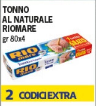 Spak Supermercati TONNO AL NATURALE RIOMARE gr 80x4 offerta